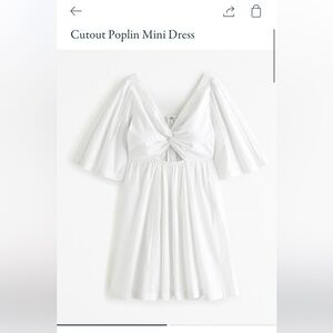 White Abercrombie knot front dress